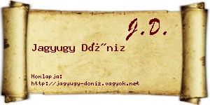 Jagyugy Döniz névjegykártya
